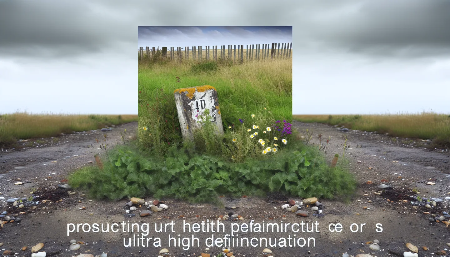 Overgrown inherited land parcel with boundary marker