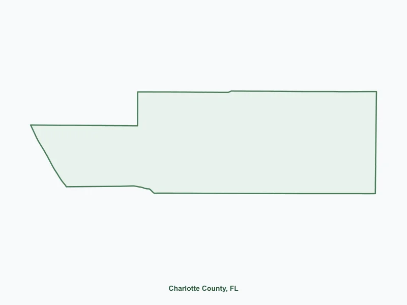 Map of Charlotte County, FL showing major cities