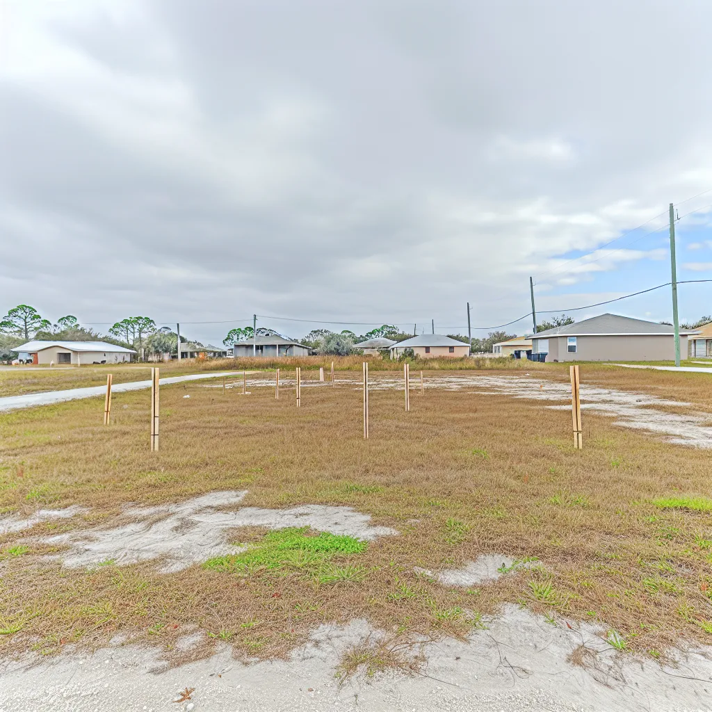 Cleared vacant residential lot for sale in Brooksville, Florida