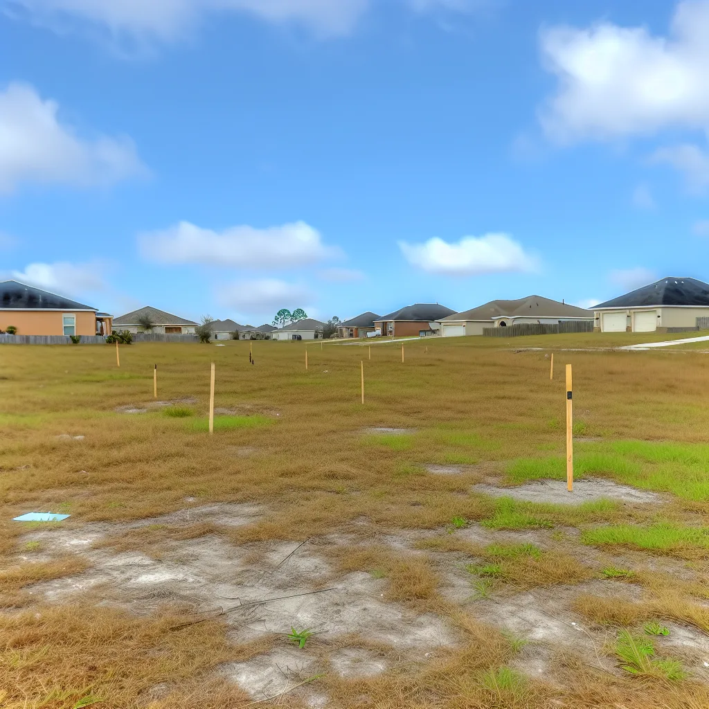 Cleared vacant residential lot for sale in Polk County, Florida